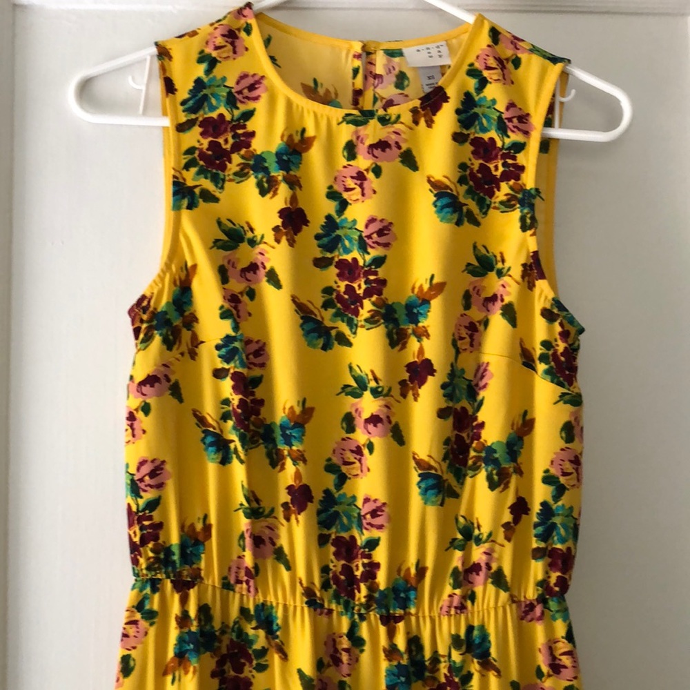 A New Day Midi Yellow Floral Dress